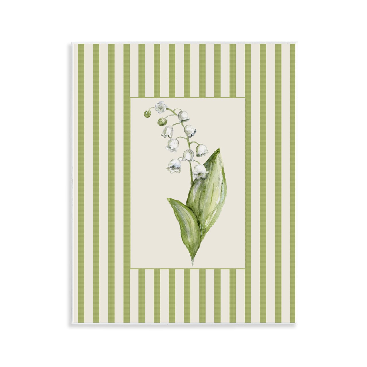 Stupell Industries Striped Lily Of The Valley Wall Plaque, design by Lisa Wehmeyer